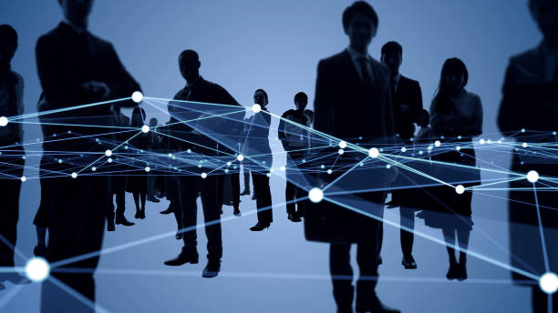 istock Business network concept. Group of businessperson. Teamwork. Human resources. 1284341432