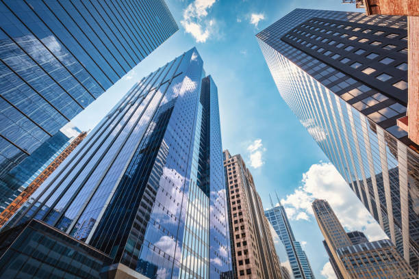 istock Futuristic Chicago Skyscraper Cityscape USA 1284342201