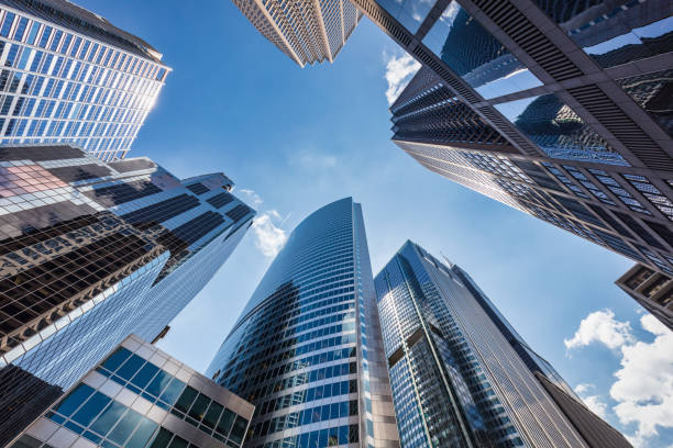 istock Futuristic Chicago Downtown Skyscraper Cityscape USA 1284342340