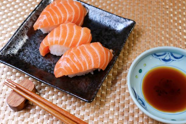 istock Salmon nigiri sushi 1284344207