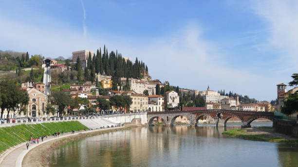 istock Adige river and Ponte Pietra Verona 1284348706