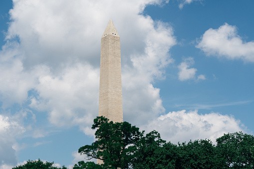 The Washington Monument along the National Mall in the District of Columbia, United States of America