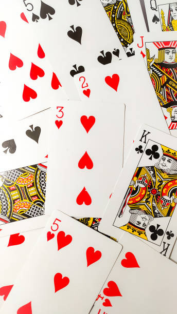 poker solitaire rummy cards - rummy leisure games number color image imagens e fotografias de stock