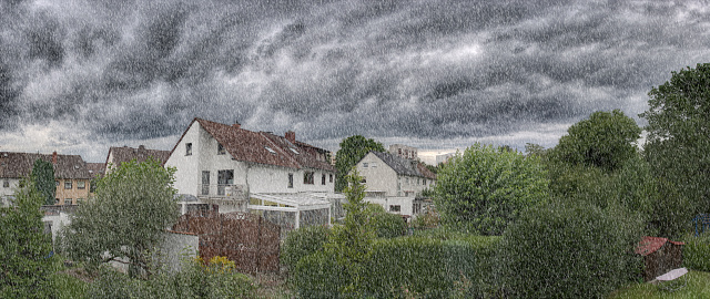 Storm over a housing estate