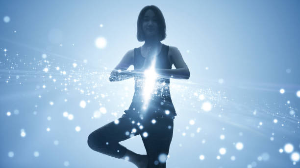 istock Meditating young woman. Mindfulness. Psychology. 1284354608