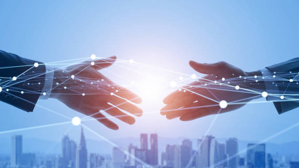 istock Business network concept. Partnership of business. Customer support. 1284354776