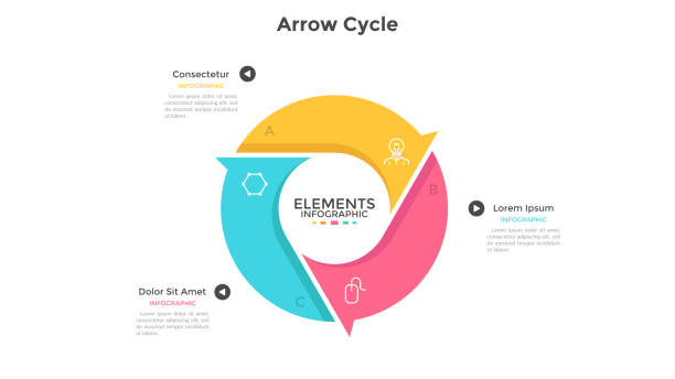 illustrations, cliparts, dessins animés et icônes de modèle d’infographie vectorielle - model3