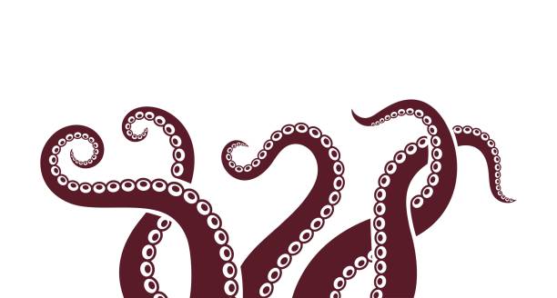Octopus logo. Isolated octopus on white background EPS 10. Vector illustration marine life logo stock illustrations