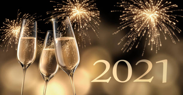 istock Year 2021 Celebration with Champagne 1284358759