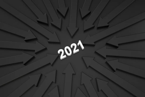 istock Arrows going to 2021 New Year 1284359898