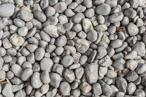 Texture Background with Black Cobble Stones from Yaquina Head Natural Area Beach