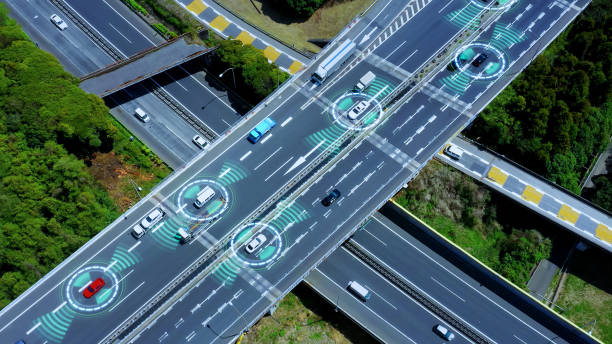 istock Automotive technology concept. ITS (Intelligent Transport Systems). ADAS (Advanced Driver Assistance System). ACC (Adaptive Cruise Control). 1284363354