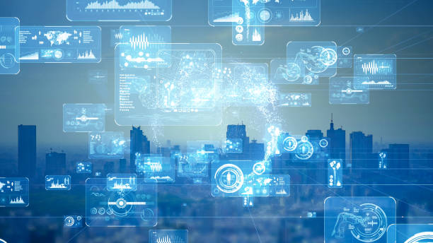 istock Smart city and communication network concept. 5G. IoT (Internet of Things). Telecommunication. 1284363371