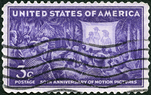 A 1948 issued 3 cent United States postage stamp showing Indian Centennial.