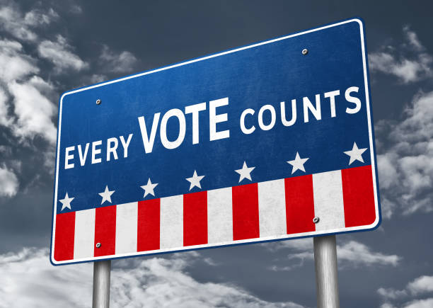 istock Every Vote Counts road sign message 1284364550