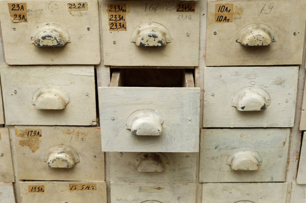 istock Old wooden cabinet with drawers 1284367175