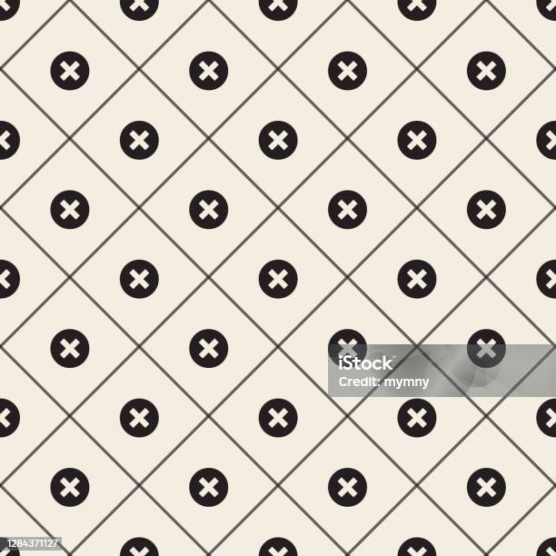 Circle Pattern Button Seamless Monochrome Button Pattern Background With Circle Shape Stock ...