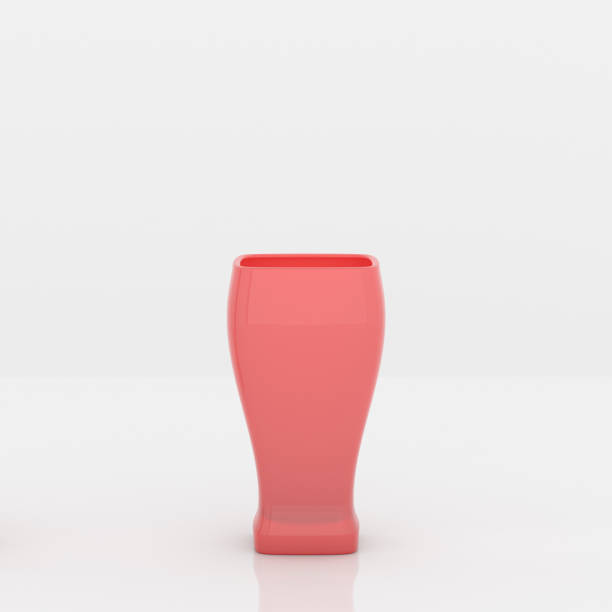 istock Red vase or glass. 3d rendering illustration on white background 1284371474