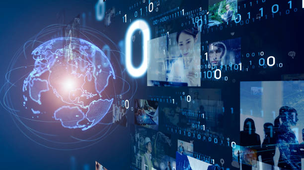 istock Digital contents concept. Social networking service. Streaming video. communication network. 1284372252