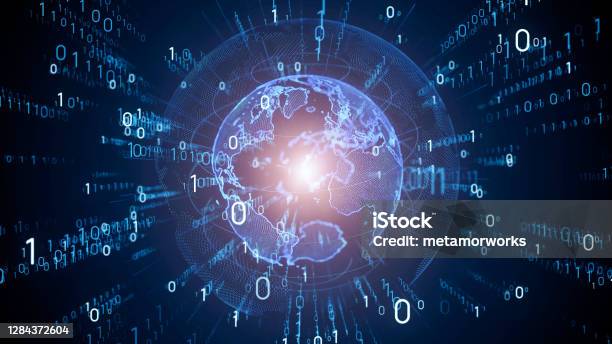 Digital Transformation Concept Binary Code Programming Stock Photo - Download Image Now