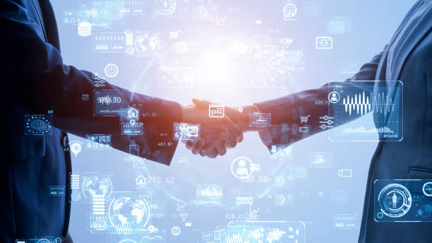 istock Business network concept. Group of businessperson. Teamwork. Human resources. 1284372661