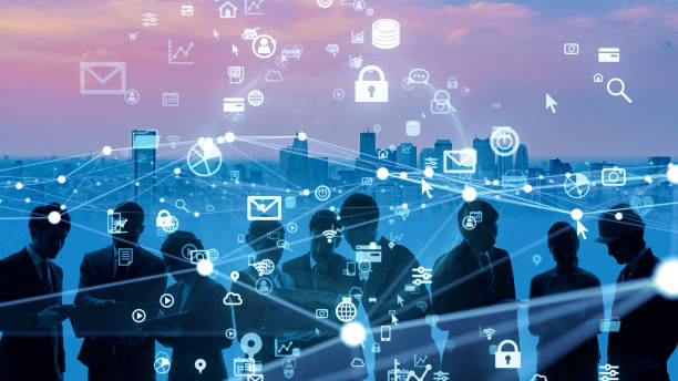 istock Business network concept. Group of businessperson. Teamwork. Human resources. 1284372686