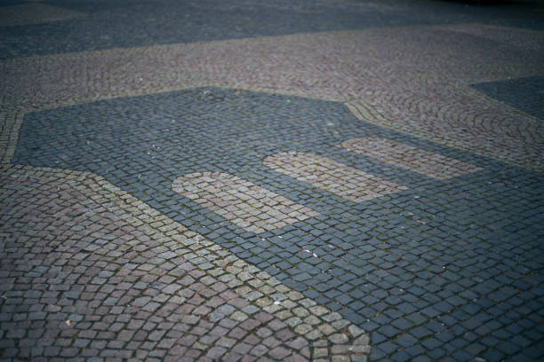 Beautiful pattern made of road pavers