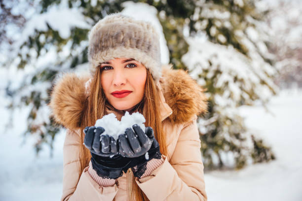 istock Woman enjoying a winter day 1284385979
