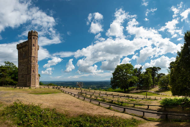 Landscape of Leith Hill in Spring
