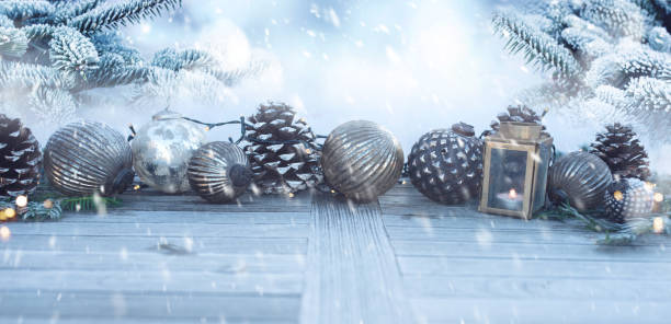 istock Christmas decoration in a snowy garden 1284394238