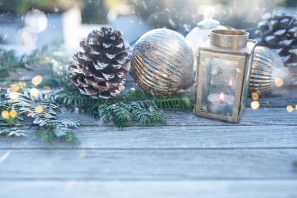 istock Christmas decoration with snowflakes 1284394277