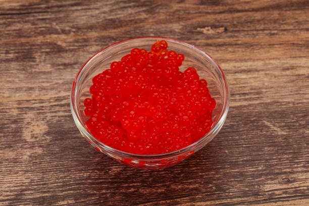 istock Red salmon caviar in the bowl 1284399399