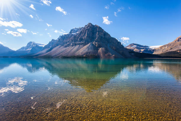 istock Mountains are reflected in the lake 1284399478