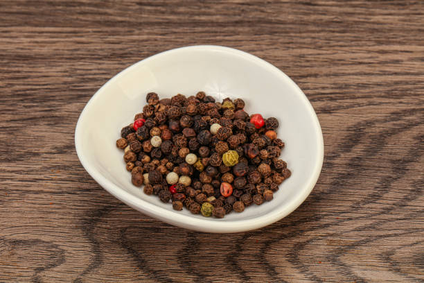 Various Peppercorn heap in the bowl
