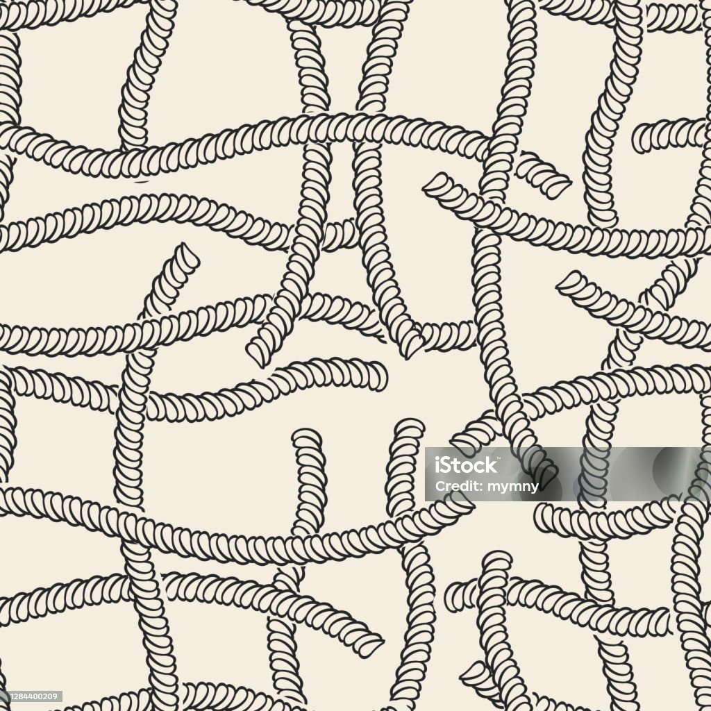 Square Rope Webbing Pattern Seamless Monochrome Square Weave Rope Pattern Background Stock ...