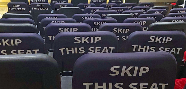 social distance seating in a theatre