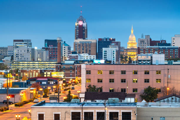 istock Lansing, Michigan, USA Downtown Skyline 1284405011