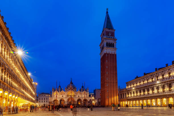 istock View of St. Mark's Square at night in Venice 1284405174