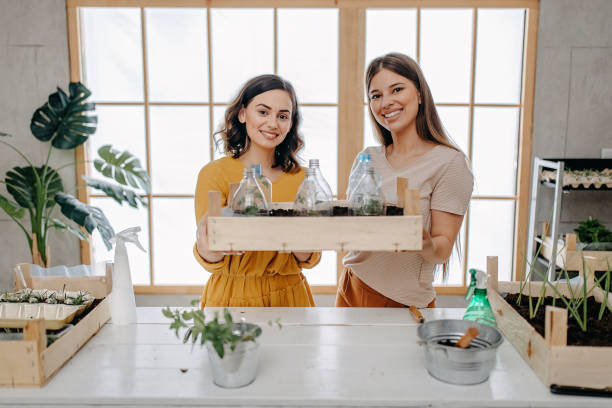 istock Young women planting spices indoors 1284408252