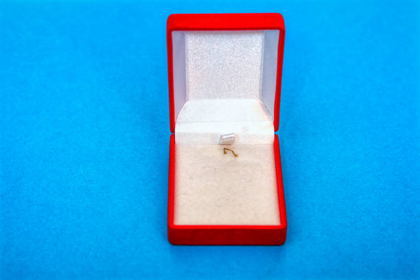 Golden bracelet in jewelry box.