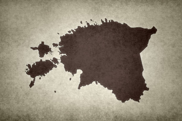istock Grunge map of Estonia 1284418369