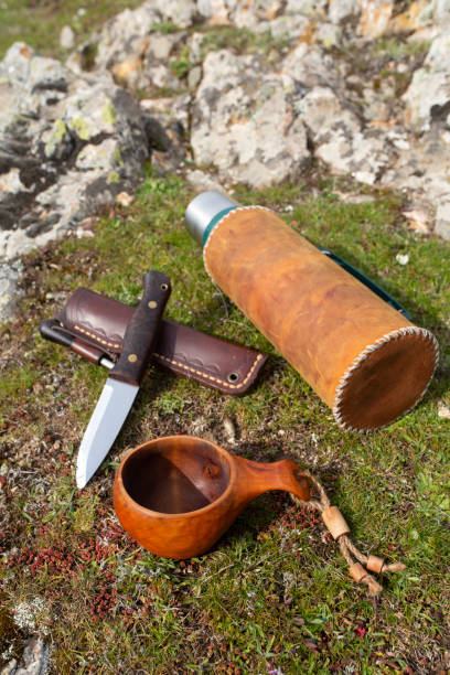 istock handmade kuksa and bushcraft knife 1284419828
