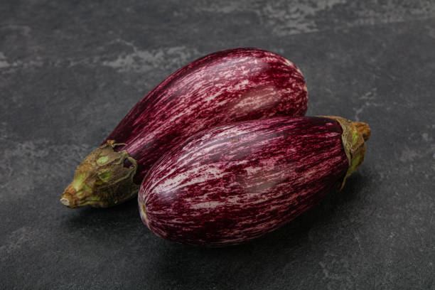 istock Vagan cuisine - Graffiti eggplant for cooking 1284424522
