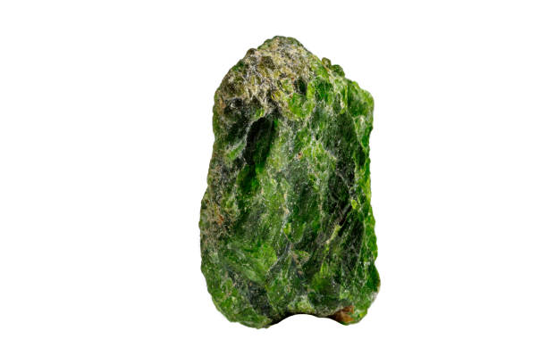istock macro stone mineral Chrome Diopside on a white background 1284425321