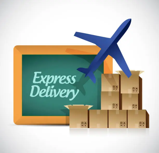 Vector illustration of Express delivery shipping concept illustration
