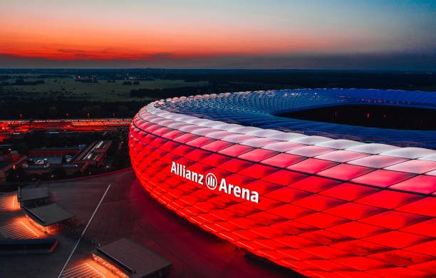 Allianz Arena in Munich, Bayern Allianz Arena - world-known stadium of Bayern Munich FC. September 2020, Munich - Germany. allianz arena stock pictures, royalty-free photos & images