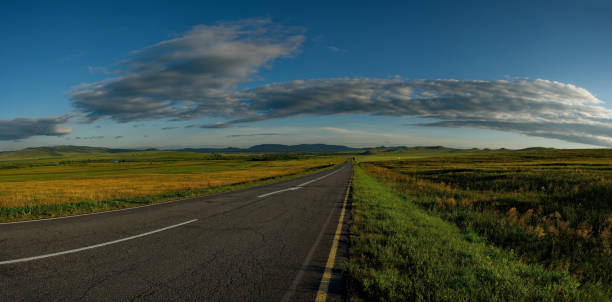 istock The endless steppes of Khakassia windy 1284430889