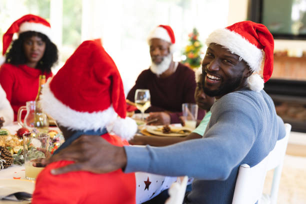 istock Multigeneration family having christmas dinner together 1284439440