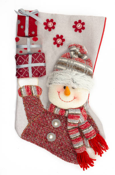 istock Santa stocking, isolated on white background. New Year concept. 1284440912