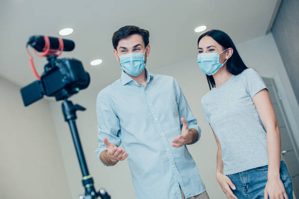 istock Beautiful young couple describing their life in quarantine 1284444653